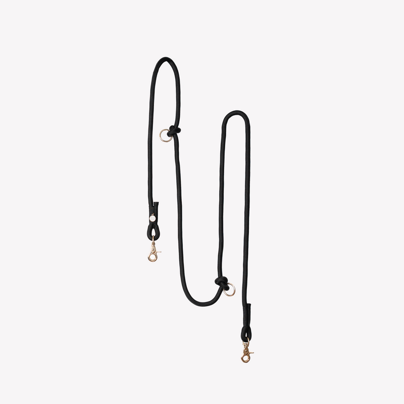 FURLOU Hands-Free Braided Leash — Black