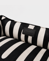 Chester & Lee | Velvet Sleeper Dog Bed Black Abstract