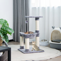 Multi-level Cat Tree with Scratching Posts and Cat Hammock