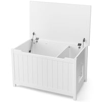 Wooden Cat Litter Box Enclosure with Top Opening Side Table Furniture
