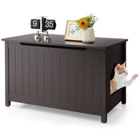 Wooden Cat Litter Box Enclosure with Top Opening Side Table Furniture