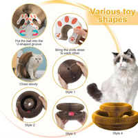 Magic Cat Scratch Toy with Interactive Ball