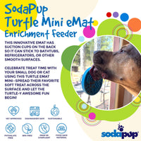 Turtle eMat-Mini Lick Mat with Suction Cups - Small Dogs & Cats | USA