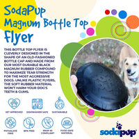 Magnum Bottle Top Flyer Rubber Frisbee for Heavy Chewers | Large | USA Made