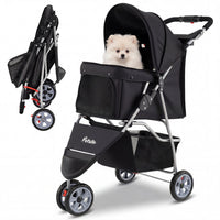 3 Wheel Pet Stroller for Small Dogs Cats up to 33 LBS
