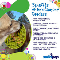 Camp eMat - Enrichment Lick Mat For Dogs and Cats - with Suction Cups | Retro Van Design | USA Made