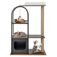 47 Inch Tall Cat Tree Tower Top Perch Cat Bed with Metal Frame