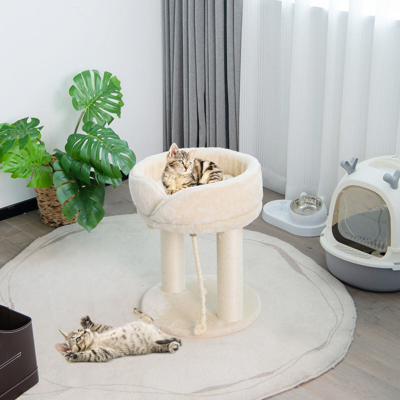 Cat Climbing Tree with Plush Perches and Scratching Post