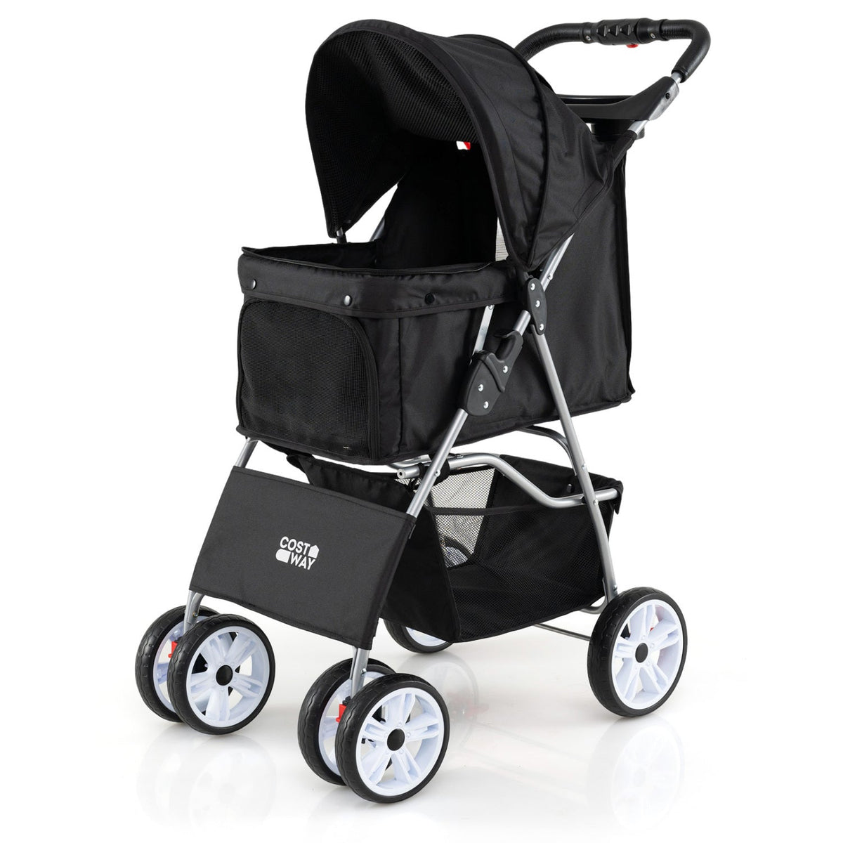 4 Wheel Pet Stroller for Small Dogs Cats up to 33 LBS