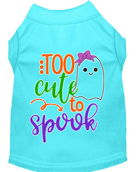 Halloween Pet Dog & Cat Shirt, "Too Cute To Spook - Girly Ghost"