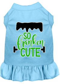 Halloween Pet Dress Screen Printed, "So Franken Cute"