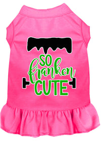 Halloween Pet Dress Screen Printed, "So Franken Cute"