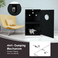 2-tier Litter Hidden Cat House With Anti-toppling Device