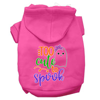 Halloween Pet Hoodie, "Too Cute To Spook Girly Ghost"