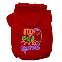 Halloween Pet Hoodie, "Too Cute To Spook Girly Ghost"