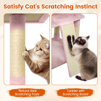 65 Inch Tall Multi-level Cat Tree with 3 Upholstered Perch and 2 Cat Condos