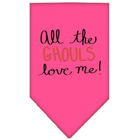 Halloween Pet and Dog Bandana Screen Printed, "All The Ghouls Love Me"