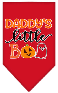Halloween Pet and Dog Bandana Screen Printed, "Daddy's Little Boo"