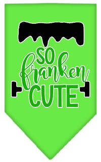 Halloween Pet and Dog Bandana Screen Printed, "So Franken Cute"