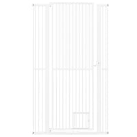 67.5" Extra Tall Pet Gate Heavy-Duty Metal Cat Gate with 30.5"-41" Wide Opening-White