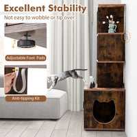 56 Inch Tall Cat Litter Box Enclosure with Storage