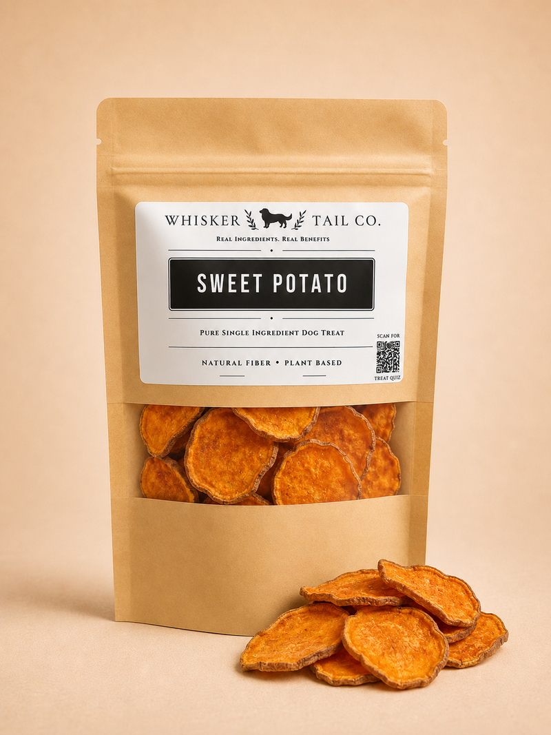 Sweet Potato Chips for Dogs | Fiber-Rich Treat | Whisker & Tail Co.