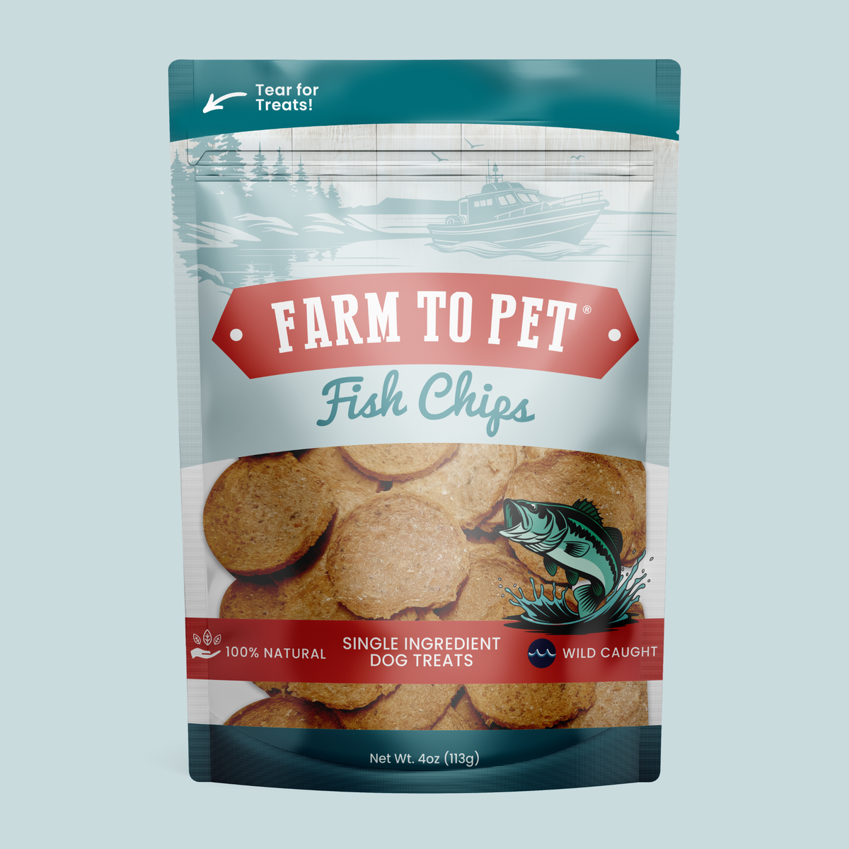 Fish Chips for Dogs | Wild-Caught Fish Dog Treats
