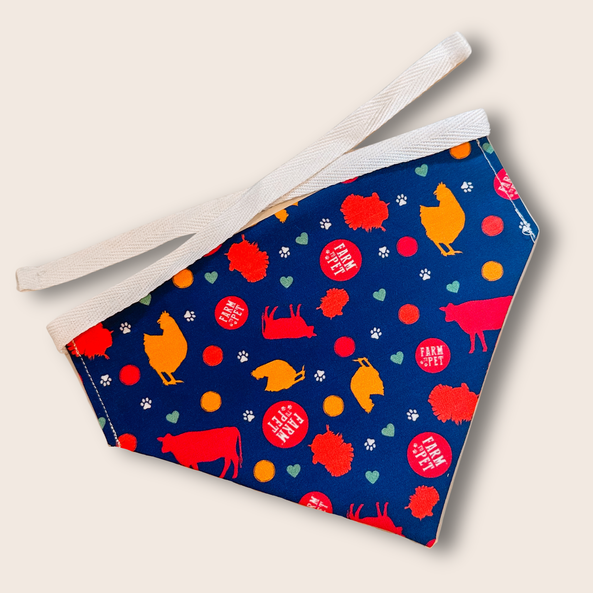 Tie-on Dog Bandana | Adjustable String-tie Bandana for Dogs