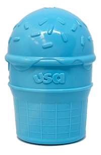 Ice Cream Cone Rubber Dog Chew Toy | Treat Dispenser | USA Made | SodaPup