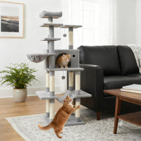 Large Cat Tree for Indoor Cats 63" Tall Cat Tower