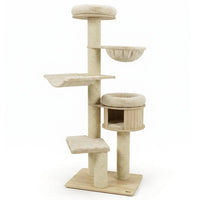 75.5" Tall Cat Tree with Sisal Posts, Hammock & Basket