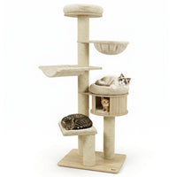 75.5" Tall Cat Tree with Sisal Posts, Hammock & Basket