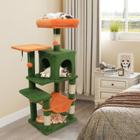 Multi-Level Cat Tower with 2-Door Condo and Padded Top Perch