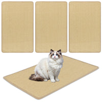 2 Piece Cat Scratcher Mat Set 32 x 20 Inch Natural Sisal Pads