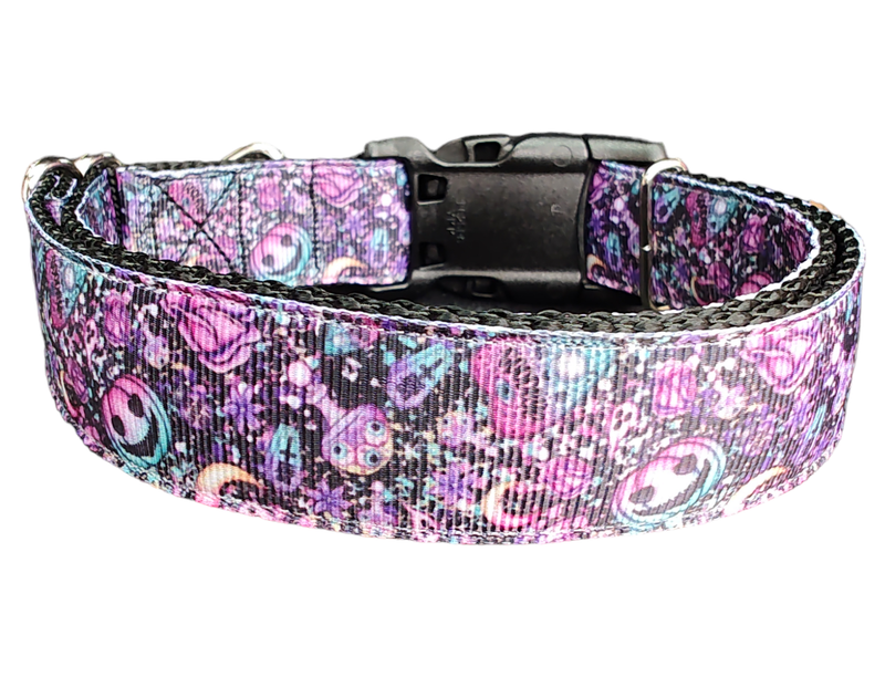 Halloween Purple Paranormal Nylon Dog Collar
