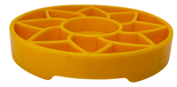 Sunflower Softie eTray Slow Feeder Dog Bowl | Soft Shallow Lick Mat | Yellow & Purple | USA Made