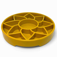 Sunflower eTray Shallow Slow Feeder Dog Bowl for Enrichment | USA Made
