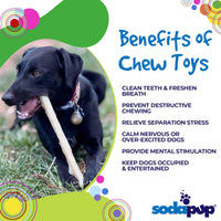 Durable Nylon Glow in the Dark Chew Stick for Power Chewers | USA Made | SodaPup