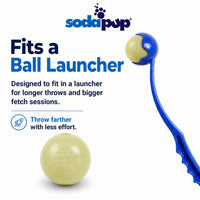 Glitter Ball Dog Toy | Soft PUP-X Rubber Floating Fetch Ball with Treat Dispenser | USA Made
