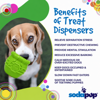 Honey Pot Dog eCup Treat Dispenser | Durable PUP-X Rubber Enrichment Toy | USA Made - Limited Edition Apple Green
