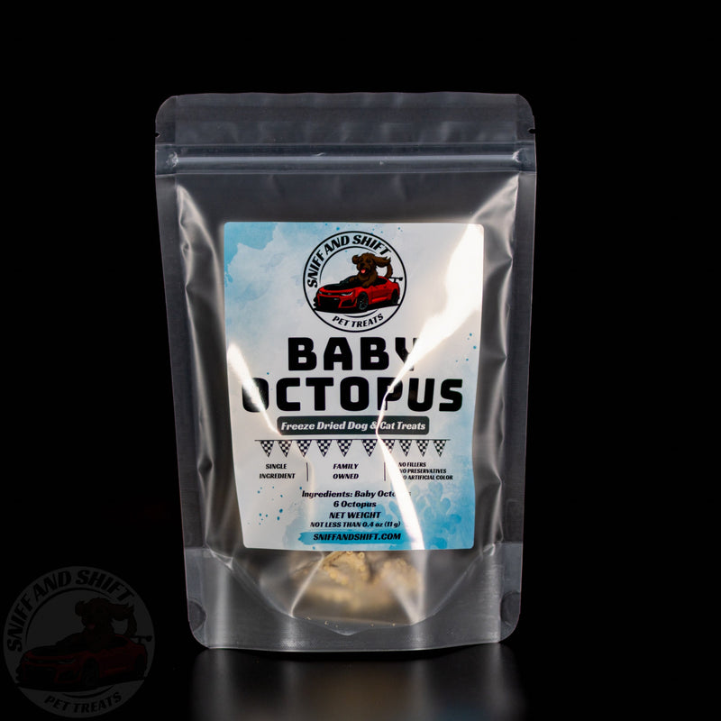 Freeze-Dried Baby Octopus: Novel Protein Treats for Dogs & Cats
