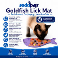 Goldfish emat - Small Enrichment Lick Mat for Cats | SodaPup