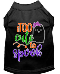 Halloween Pet Dog & Cat Shirt, "Too Cute To Spook - Girly Ghost"