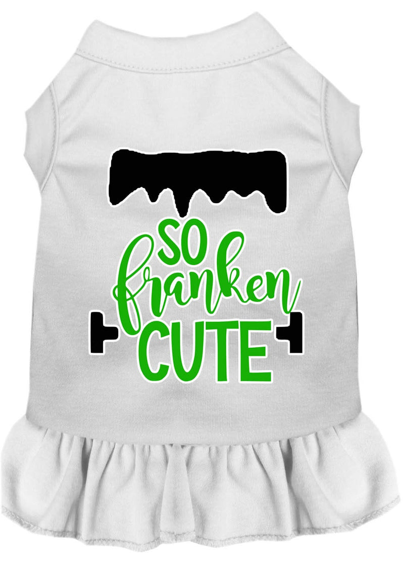 Halloween Pet Dress Screen Printed, "So Franken Cute"