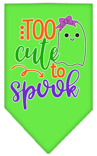 Halloween Pet and Dog Bandana, "Too Cute To Spook - Girly Ghost"