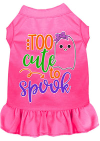 Halloween Pet Dog & Cat Dress, "Too Cute To Spook - Girly Ghost"