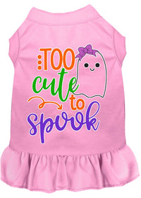 Halloween Pet Dog & Cat Dress, "Too Cute To Spook - Girly Ghost"