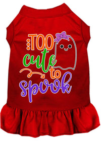 Halloween Pet Dog & Cat Dress, "Too Cute To Spook - Girly Ghost"