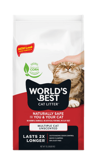 World's Best Multiple Cat Unscented Cat Litter