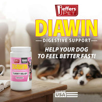Jeffers Diawin Digestive Support for Dogs - Bismuth Tummy Relief for Diarrhea